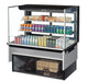 Turbo Air TOM-48L-UFD-B-3SI-N 48" Drop-In Horizontal Open Air Cooler w/ (3) Levels – Black Exterior, 115v - Donut-Supplies.Com