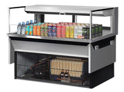 Turbo Air TOM-48L-UFD-S-1SI-N 48" Drop-In Horizontal Open Air Cooler w/ (1) Level – Stainless Steel Exterior, 115v - Donut-Equipment.com