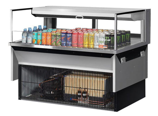Turbo Air TOM-48L-UFD-S-1SI-N 48" Drop-In Horizontal Open Air Cooler w/ (1) Level – Stainless Steel Exterior, 115v - Donut-Supplies.Com