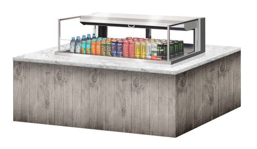 Turbo Air TOM-48L-UFD-S-1SI-N 48" Drop-In Horizontal Open Air Cooler w/ (1) Level – Stainless Steel Exterior, 115v - Donut-Supplies.Com