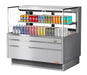 Turbo Air TOM-48L-UFD-S-2S-N 46 3/4" Stainless Steel Low Profile Horizontal Open Air Cooler w/ (2) Levels – Ultra Front Deluxe Merchandiser, 115v - Donut-Supplies.Com