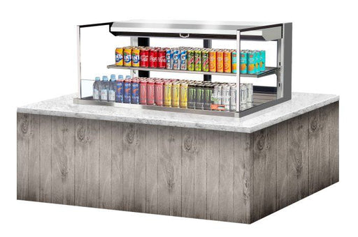 Turbo Air TOM-48L-UFD-S-2SI-N 48" Drop-In Horizontal Open Air Cooler w/ (2) Levels – Stainless Steel Exterior, 115v - Donut-Supplies.Com