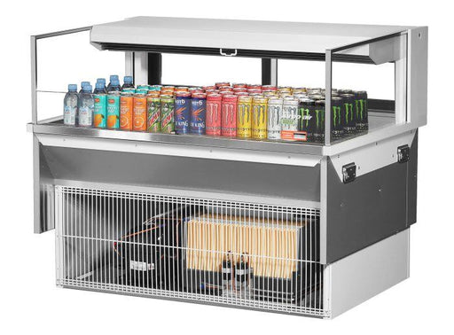 Turbo Air TOM-48L-UFD-W-1SI-N 48" Drop-In Horizontal Open Air Cooler w/ (1) Level – White Exterior, 115v - Donut-Supplies.Com