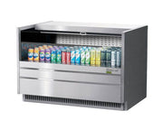 Turbo Air TOM-48UC-S-N 48 1/4" Drop-In Horizontal Open Air Cooler w/ (1) Level – Stainless Steel Exterior, 115v - Donut-Equipment.com
