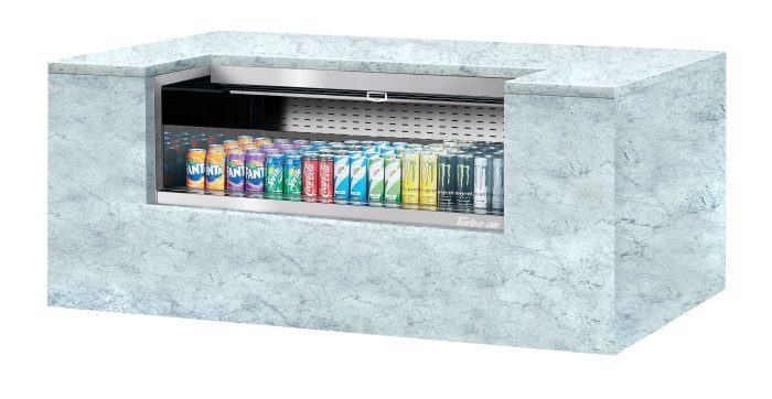 Turbo Air TOM-48UC-S-N 48 1/4" Drop-In Horizontal Open Air Cooler w/ (1) Level – Stainless Steel Exterior, 115v - Donut-Supplies.Com