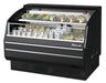 Turbo Air TOM-50LB-SP-N 50 7/8" Black Low Profile Horizontal Open Air Cooler – Refrigerated Curtain Merchandiser w/ (2) Levels, 115v - Donut-Supplies.Com