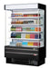 Turbo Air TOM-50SEB-N 51 5/8" Black Narrow Depth Vertical Open Air Cooler / Air Curtain Display Case with (5) Levels, 115v - Donut-Supplies.Com