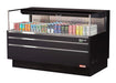 Turbo Air TOM-60L-UF-B-1S-N 58 3/4" Black Low Profile Horizontal Open Air Cooler w/ (1) Level – Ultra Front Merchandiser, 115v - Donut-Supplies.Com