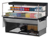 Turbo Air TOM-60L-UF-B-2SI-N 59 7/8" Drop-In Horizontal Open Air Cooler w/ (2) Levels – Black Exterior, 115v - Donut-Supplies.Com