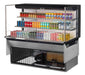 Turbo Air TOM-60L-UF-B-3SI-N 59 7/8" Drop-In Horizontal Open Air Cooler w/ (3) Levels – Black Exterior, 115v - Donut-Supplies.Com