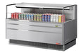 Turbo Air TOM-60L-UF-S-1S-N 58 3/4" Stainless Steel Low Profile Horizontal Open Air Cooler w/ (1) Level – Ultra Front Merchandiser, 115v - Donut-Supplies.Com