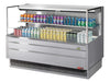 Turbo Air TOM-60L-UF-S-2S-N 58 3/4" Stainless Steel Low Profile Horizontal Open Air Cooler w/ (2) Levels – Ultra Front Merchandiser, 115v - Donut-Supplies.Com