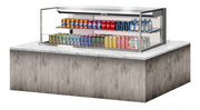 Turbo Air TOM-60L-UF-S-2SI-N 60" Stainless Steel Drop-In Refrigerated Open Display Case Merchandiser w/ (2) Levels, 115v - Donut-Equipment.com