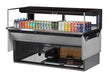 Turbo Air TOM-60L-UFD-B-1SI-N 60" Drop-In Horizontal Open Air Cooler w/ (1) Level – Black Exterior, 115v - Donut-Supplies.Com