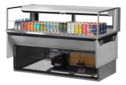 Turbo Air TOM-60L-UFD-S-1SI-N 60" Drop-In Horizontal Open Air Cooler w/ (1) Level – Stainless Steel Exterior, 115v - Donut-Supplies.Com