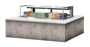 Turbo Air TOM-60L-UFD-S-1SI-N 60" Drop-In Horizontal Open Air Cooler w/ (1) Level – Stainless Steel Exterior, 115v - Donut-Equipment.com
