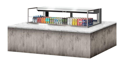 Turbo Air TOM-60L-UFD-S-1SI-N 60" Drop-In Horizontal Open Air Cooler w/ (1) Level – Stainless Steel Exterior, 115v - Donut-Supplies.Com
