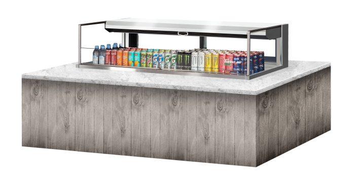 Turbo Air TOM-60L-UFD-S-1SI-N 60" Drop-In Horizontal Open Air Cooler w/ (1) Level – Stainless Steel Exterior, 115v - Donut-Supplies.Com