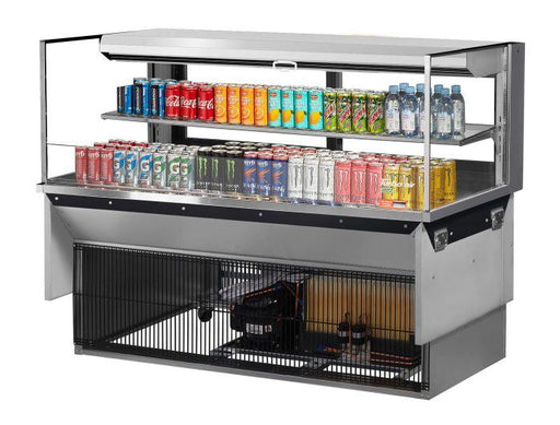Turbo Air TOM-60L-UFD-S-2SI-N 60" Drop-In Horizontal Open Air Cooler w/ (2) Levels – Stainless Steel Exterior, 115v - Donut-Supplies.Com