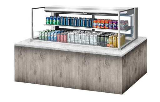 Turbo Air TOM-60L-UFD-S-2SI-N 60" Drop-In Horizontal Open Air Cooler w/ (2) Levels – Stainless Steel Exterior, 115v - Donut-Supplies.Com