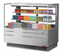 Turbo Air TOM-60L-UFD-S-3S-N 58 3/4" Stainless Steel Low Profile Horizontal Open Air Cooler w/ (3) Levels – Ultra Front Deluxe Merchandiser, 115v - Donut-Supplies.Com