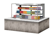 Turbo Air TOM-60L-UFD-S-3SI-N 60" Drop-In Horizontal Open Air Cooler w/ (3) Levels – Stainless Steel Exterior, 115v - Donut-Equipment.com