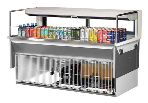 Turbo Air TOM-60L-UFD-W-1SI-N 60" Drop-In Horizontal Open Air Cooler w/ (1) Level – White Exterior, 115v - Donut-Supplies.Com
