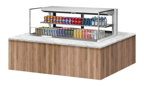Turbo Air TOM-60L-UFD-W-2SI-N 60" Drop-In Horizontal Open Air Cooler w/ (2) Levels – White Exterior, 115v - Donut-Supplies.Com