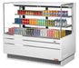 Turbo Air TOM-60L-UFD-W-3S-N 58 3/4"  White Low Profile Horizontal Open Air Cooler w/ (3) Levels – Ultra Front Deluxe Merchandiser, 115v - Donut-Supplies.Com