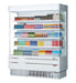 Turbo Air TOM-60SEW-N 64" White Narrow Depth Vertical Open Air Cooler / Air Curtain Display Case with (5) Levels, 115v - Donut-Supplies.Com