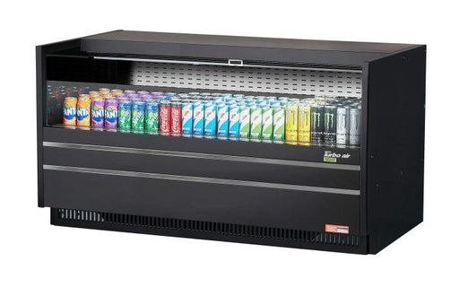 Turbo Air TOM-60UC-B-N 60 1/4" Horizontal Open Air Cooler w/ (1) Level – Black Exterior, 115v - Donut-Supplies.Com
