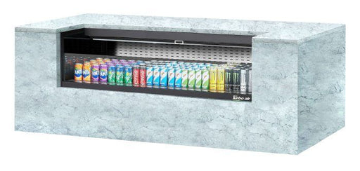 Turbo Air TOM-60UC-B-N 60 1/4" Horizontal Open Air Cooler w/ (1) Level – Black Exterior, 115v - Donut-Supplies.Com