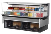 Turbo Air TOM-72L-UF-S-2SI-N 72" Stainless Steel Drop-In Refrigerated Open Display Case Merchandiser w/ (2) Levels, 220v/1ph - Donut-Equipment.com