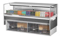 Turbo Air TOM-72L-UF-W-1SI-N 71 7/8" Drop-In Horizontal Open Air Cooler w/ (1) Level – White Exterior, 220v/1ph - Donut-Supplies.Com