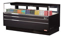 Turbo Air TOM-72L-UFD-B-1S-N 70 3/4" Black Low Profile Horizontal Open Air Cooler w/ (1) Level – Ultra Front Deluxe Merchandiser, 220v/1ph - Donut-Supplies.Com