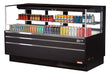 Turbo Air TOM-72L-UFD-B-2S-N 70 3/4" Black Low Profile Horizontal Open Air Cooler w/ (2) Levels – Ultra Front Deluxe Merchandiser, 220v/1ph - Donut-Supplies.Com