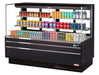 Turbo Air TOM-72L-UFD-B-3S-N 70 3/4" Black Low Profile Horizontal Open Air Cooler w/ (3) Levels – Ultra Front Deluxe Merchandiser, 220v/1ph - Donut-Supplies.Com