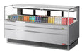 Turbo Air TOM-72L-UFD-S-1S-N 70 3/4" Stainless Steel Low Profile Horizontal Open Air Cooler w/ (1) Level – Ultra Front Deluxe Merchandiser, 220v/1ph - Donut-Supplies.Com
