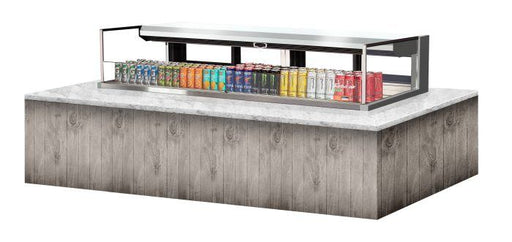 Turbo Air TOM-72L-UFD-S-1SI-N 72" Drop-In Horizontal Open Air Cooler w/ (1) Level – Stainless Steel Exterior, 220v/1ph - Donut-Supplies.Com