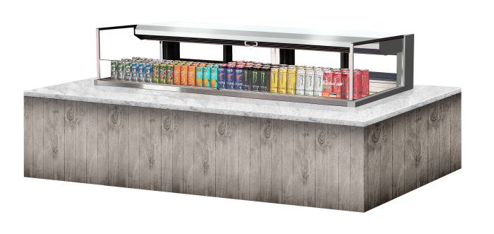 Turbo Air TOM-72L-UFD-S-1SI-N 72" Drop-In Horizontal Open Air Cooler w/ (1) Level – Stainless Steel Exterior, 220v/1ph - Donut-Supplies.Com