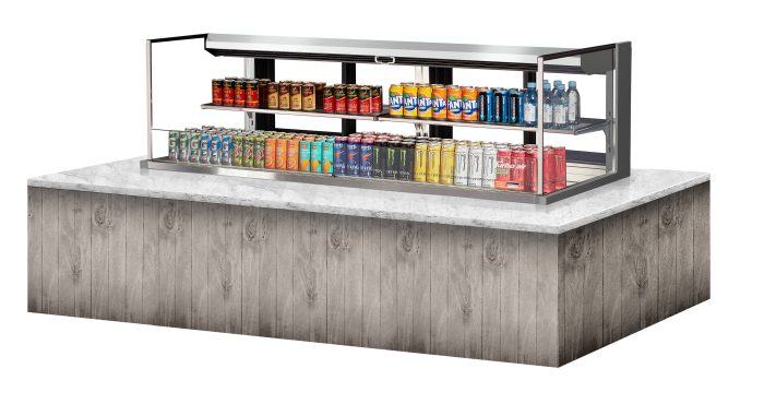 Turbo Air TOM-72L-UFD-S-2SI-N 72" Drop-In Horizontal Open Air Cooler w/ (2) Levels – Stainless Steel Exterior, 220v/1ph - Donut-Supplies.Com