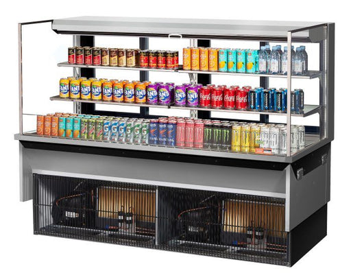 Turbo Air TOM-72L-UFD-W-3SI-N 72" Drop-In Horizontal Open Air Cooler w/ (4) Levels – Stainless Steel Exterior, 220v/1ph - Donut-Supplies.Com