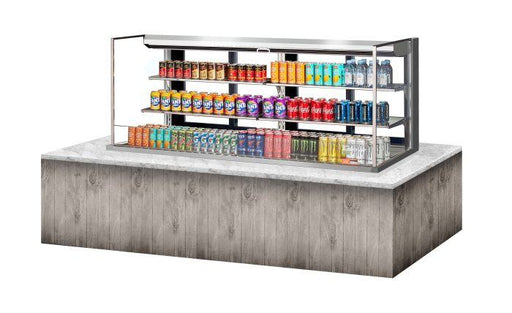 Turbo Air TOM-72L-UFD-W-3SI-N 72" Drop-In Horizontal Open Air Cooler w/ (4) Levels – Stainless Steel Exterior, 220v/1ph - Donut-Supplies.Com