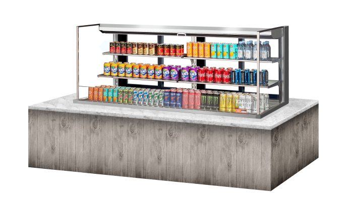 Turbo Air TOM-72L-UFD-W-3SI-N 72" Drop-In Horizontal Open Air Cooler w/ (4) Levels – Stainless Steel Exterior, 220v/1ph - Donut-Supplies.Com