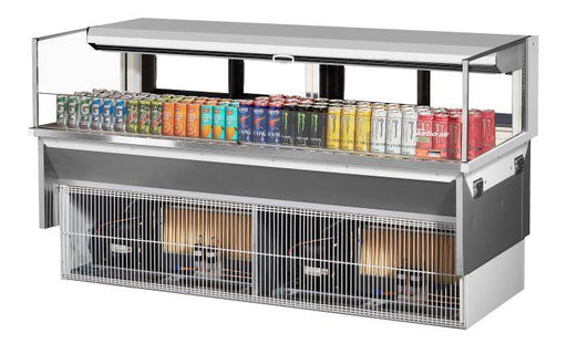 Turbo Air TOM-72L-UFD-W-1SI-N 72" Drop-In Horizontal Open Air Cooler w/ (1) Level – White Exterior, 220v/1ph - Donut-Supplies.Com