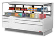 Turbo Air TOM-72L-UFD-W-2S-N 70 3/4" White Low Profile Horizontal Open Air Cooler w/ (2) Levels – Ultra Front Deluxe Merchandiser, 220v/1ph - Donut-Supplies.Com