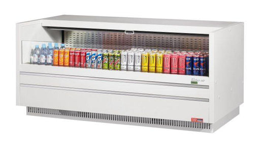 Turbo Air TOM-72UC-W-N 72 1/4" Horizontal Open Air Cooler w/ (1) Level – White Exterior, 115v - Donut-Supplies.Com