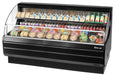 Turbo Air TOM-75LB-N 75 5/8" Horizontal Open Air Cooler w/ (2) Levels – Low Profile Display Merchandiser, Black Exterior, 115v - Donut-Supplies.Com