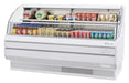 Turbo Air TOM-75LW-N 75 5/8" Horizontal Open Air Cooler w/ (2) Levels – Low Profile Display Merchandiser, White Exterior, 115v - Donut-Supplies.Com
