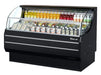 Turbo Air TOM-75SB-N 75 5/8" Slim Line Horizontal Open Air Cooler w/ (3) Levels – Black Exterior, 115v - Donut-Supplies.Com
